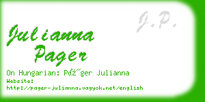 julianna pager business card